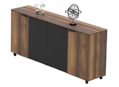 Büroschrank Aktenschrank Sideboard Kommode Arbeitszimmer Braun Schwarz