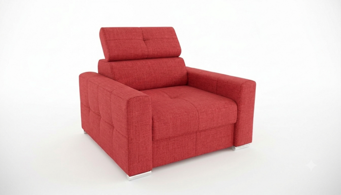 Sessel Moderner Lounge Club Wohnzimmer Modern Textil Stoff Rot Kreative Möbel