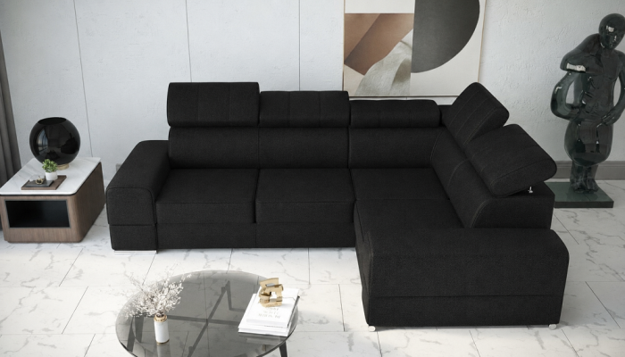 Ecksofa Couch Sofas Textil Bett Funktion Design L Form Modern Luxus Couchen Neu