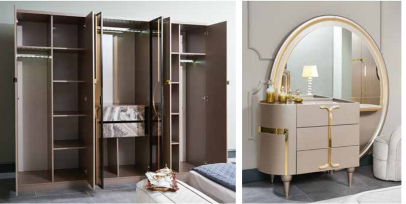 Kleiderschrank Luxus Schrank Schlafzimmer Möbel Italienische Art Holz Schränke