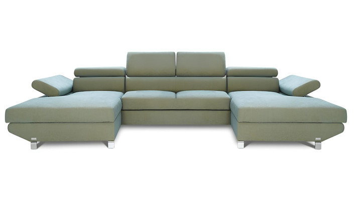Wohnlandschaft Ecksofa U-Form Sofa Couch Design Couch Textil Modern Polster Neu