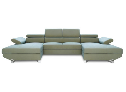 Wohnlandschaft Ecksofa U-Form Sofa Couch Design Couch Textil Modern Polster Neu