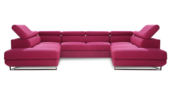 Wohnlandschaft Ecksofa Stoff U-Form Couch Design Polster Eck Modern Sofas Textil