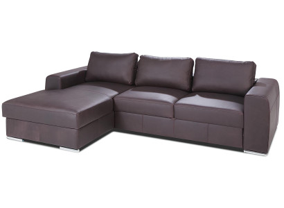 Bettfunktion Ecksofa L-Form Sofa Couch Design Couch Polster Leder Modern Schlaf