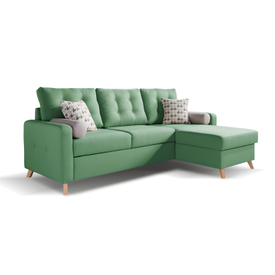 L-Form Bettfunktion Stoff Ecksofa Sofa Couch Design Couch Polster Textil Modern