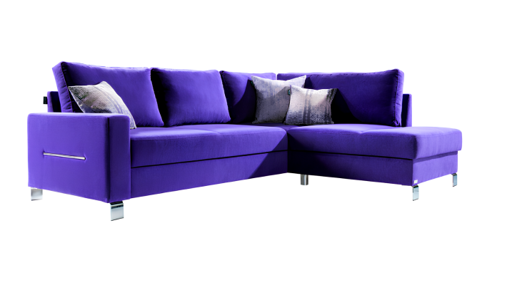 Design Ecksofa L-Form Sofa Couch Polster Schlafsofa Textil Bettfunktion Kasten