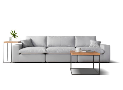Sofa 3 Sitzer Stoff Couch Design Couch Polster Textil Modern Grau Dreisitzer Neu