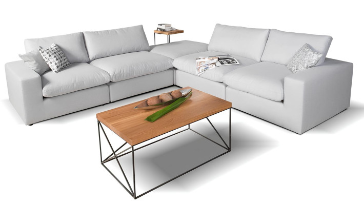 Ecksofa Sofa Wohnlandschaft Couch Polster Stoff Design Relax Multifunktion LForm