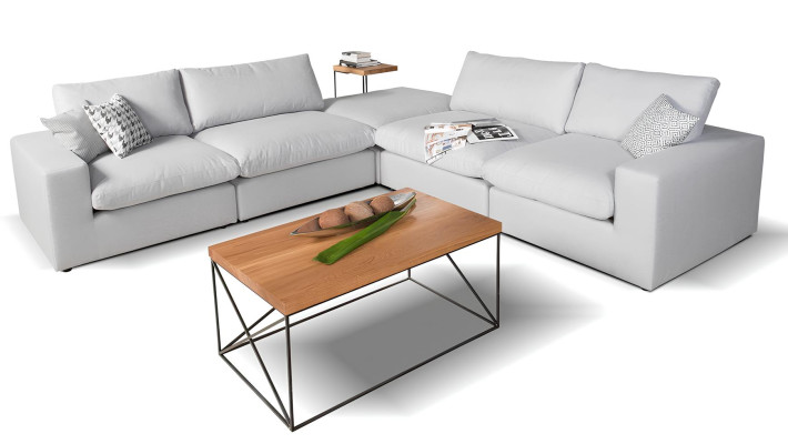 Ecksofa Sofa Wohnlandschaft Couch Polster Stoff Design Relax Multifunktion LForm