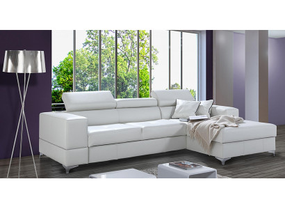 Ecksofa L-Form Sofa Design Polster Modern Textil Bettkasten Bettfunktion Stoff