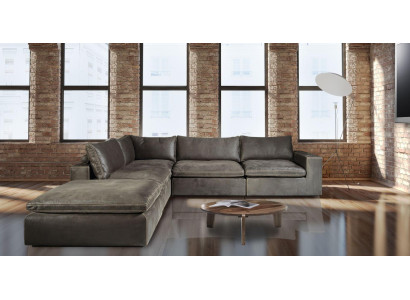 Ecksofa Moderne Sofa Eck Couch Garnitur Design Polster 100% Leder Wohnlandschaft