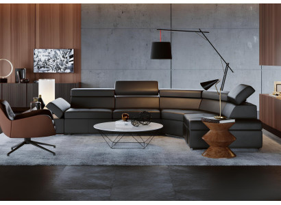 Ecksofa Moderne Sofa Eck Couch Garnitur Design Polster Wohnlandschaft 100% Leder