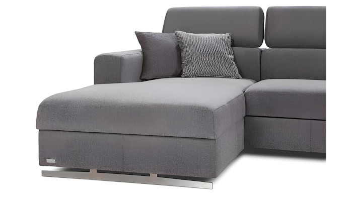Ecksofa L-Form Couch Design Polster Textil Modern Bettfunktion Stoff Schlaf Neu
