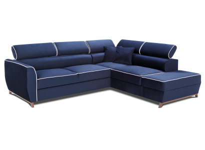 Ecksofa Stoff L-Form Couch Design Polster Textil Eck Modern Blau Eckcouch Neu