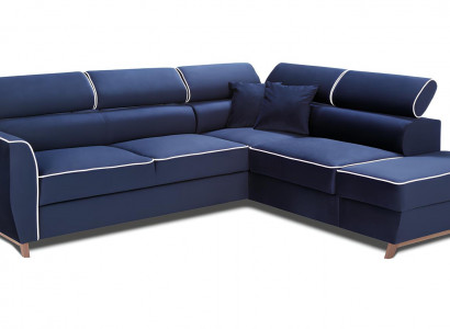 Ecksofa Stoff L-Form Couch Design Polster Textil Eck Modern Blau Eckcouch Neu