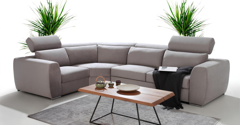 Ecksofa Stoff L-Form Couch Design Polster Textil Eck Moderne Wohnlandschaft Neu