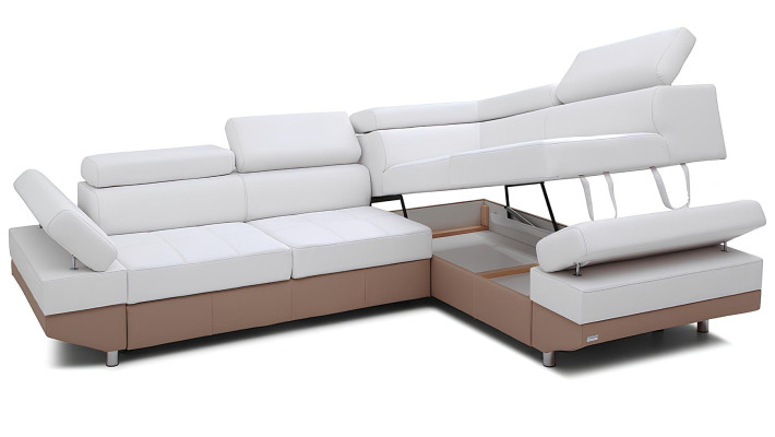 Ecksofa Wohnlandschaft Moderne Sofa Eck Couch Garnitur Design Polster 100% Leder