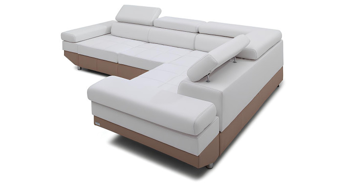 Ecksofa Wohnlandschaft Moderne Sofa Eck Couch Garnitur Design Polster 100% Leder