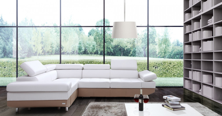 Ecksofa Wohnlandschaft Moderne Sofa Eck Couch Garnitur Design Polster 100% Leder