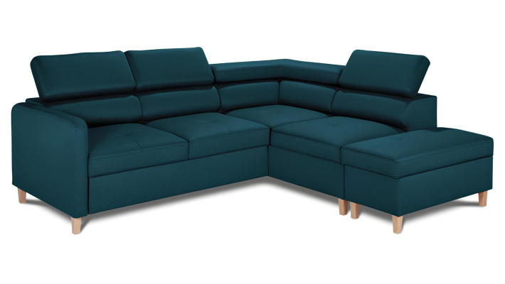 Ecksofa L-Form Bettfunktion Couch Design Polster Textil Eck Modern Garnitur Neu