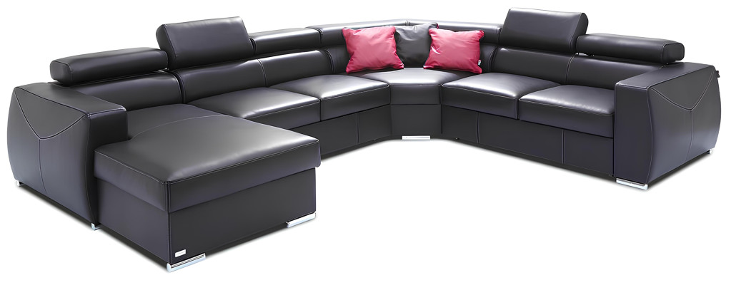 XXL Big Schlaf Sofa Couch Wohnzimmer Sitz Polster Wohnlandschaft 100% Echtleder