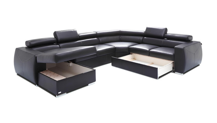 XXL Big Schlaf Sofa Couch Wohnzimmer Sitz Polster Wohnlandschaft 100% Echtleder