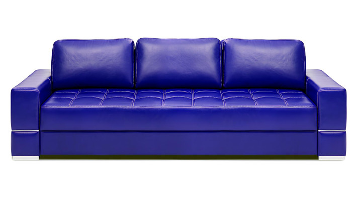Bettfunktion Sofa 3 Sitzer Couch Design Polster Modern 100% Italienisches Leder