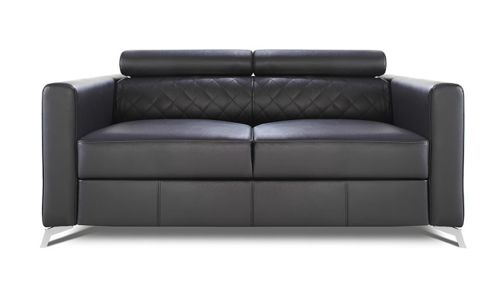 Sofa 2 Sitzer Couch Design Polster Modern 100% Italienisches Leder Klassische