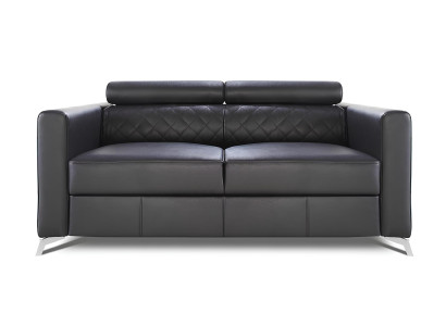 Sofa 2 Sitzer Couch Design Polster Modern 100% Italienisches Leder Klassische