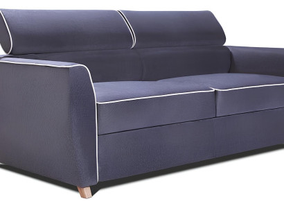 Sofa 3 Sitzer Couch Design Polster Modern Textil Stoff Bettfunktion Dreisitzer