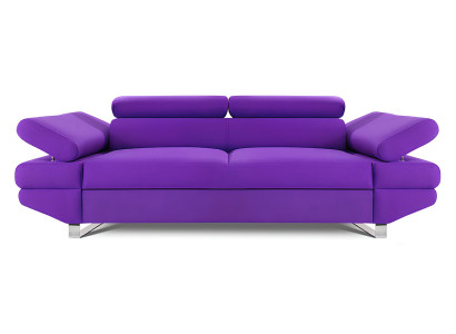 Sofa 2 Sitzer Design Polster Modern Textil Stoff Zweisitzer Couch Lila Designer