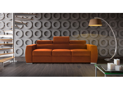 Sofagarnitur Sitzer Bettfunktion Design Polster Modern Textil Stoff Sofas 3+2+1