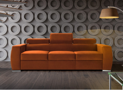 Sofagarnitur 3+2+2 Sitzer Bettfunktion Design Polster Modern Textil Stoff Sofas