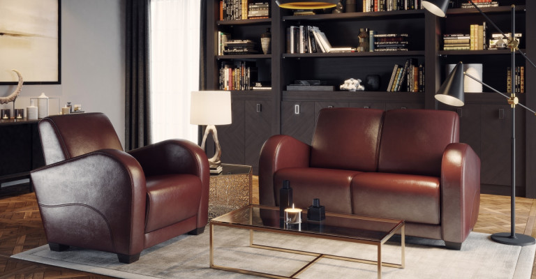 Sessel Designer Stuhl Polster Relax 100% Italienisches Leder Lounge Fernseh Neu