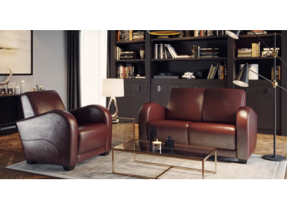 Sessel Designer Stuhl Polster Relax 100% Italienisches Leder Lounge Fernseh Neu