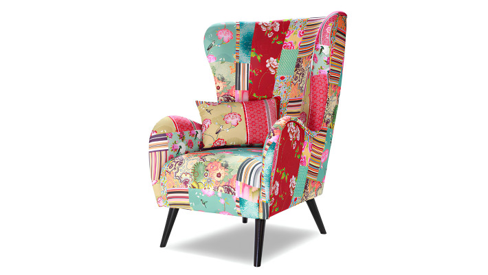 Sessel Designer Stuhl Polster Relex Stoff Textil Leder Lounge Ohrensessel Neu