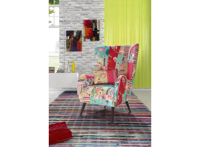 Sessel Designer Stuhl Polster Relex Stoff Textil Leder Lounge Ohrensessel Neu