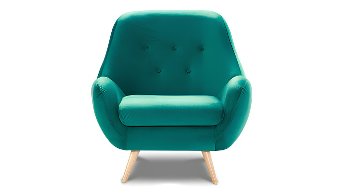 Sessel Club Lounge Designer Stuhl Polster Sofa 1 Sitzer Relax Fernseh Grün Neu