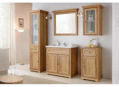 Design Badezimmer Möbel Bad 5tlg. Set Garnitur Schrank Waschbecken Landhaus Stil