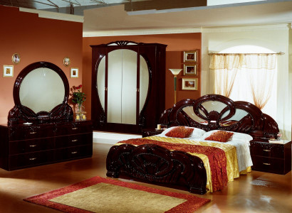 Exclusiv Bett Design Polster Betten Doppel Betten Holz Italienische Möbel Neu