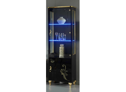 Kommode Vitrine Kommoden Vitrinen Kommodenschrank Hochglanz Schrank NEU Schwarz