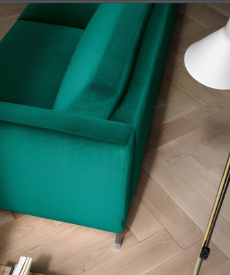 Wohnzimmer Grün Dreisitzer Stoff Design Couchen Polster Sofa Sofas Grüne Möbel