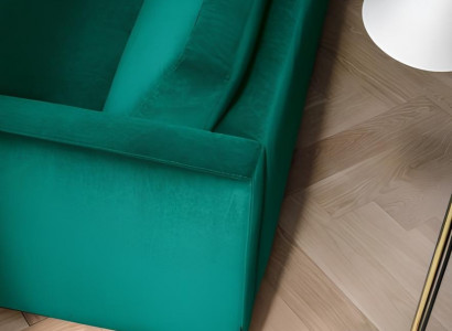 Wohnzimmer Grün Dreisitzer Stoff Design Couchen Polster Sofa Sofas Grüne Möbel