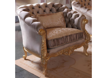 Polster Sitz Couchen Einsitzer Sessel Couch Chesterfield Design Textil 1 Sitz