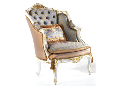 Sessel Club Lounge Designer Lehn Stuhl Polster Sofa 1 Sitzer Holz mit Textil Neu