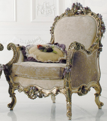 Sessel Bibliothek Lese Stuhl Ohrensessel Sofa Polster Italienische Möbel Luxus