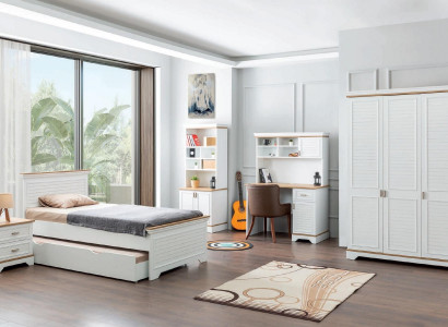 Bücherregal Weiß Regal Schrank Holz für Kinderzimmer Jugendzimmer Möbel Regal