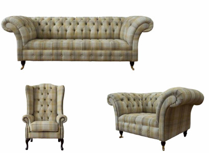 Sofa 3+1+1 Sitzer Textil Sofas Polster Garnitur Sofagarnitur Couchen