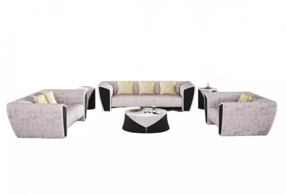 Moderne Sofagarnitur 3+2+1 Sitzer Luxus Couchen Sessel Wohnzimmer Möbel