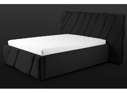 Ledersofa in Schwarz mit modernem Design